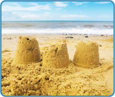Sandcastle on a Beach